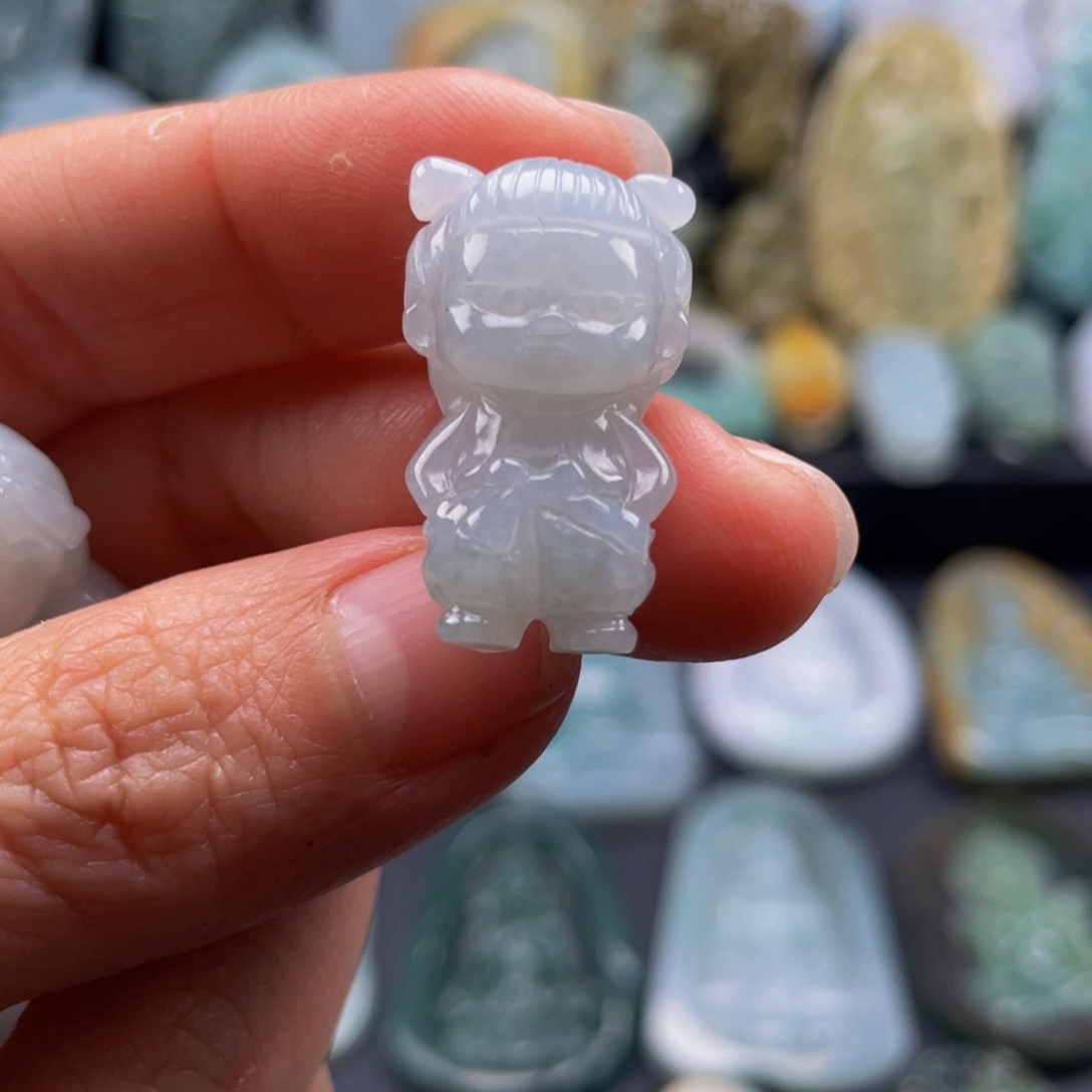 翡翠未镶嵌颈饰缅甸翡翠A货挂件