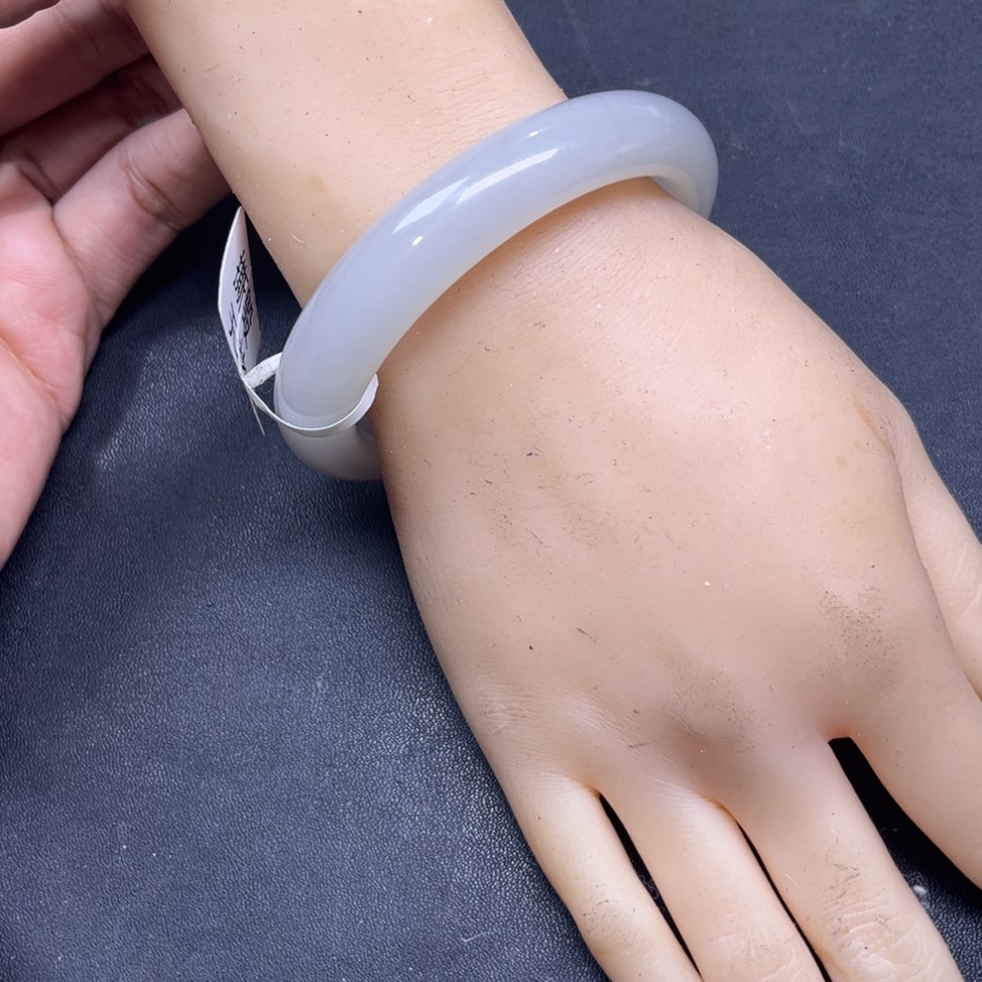 和田玉颈饰未镶嵌多样性烟紫手镯钢板料货头