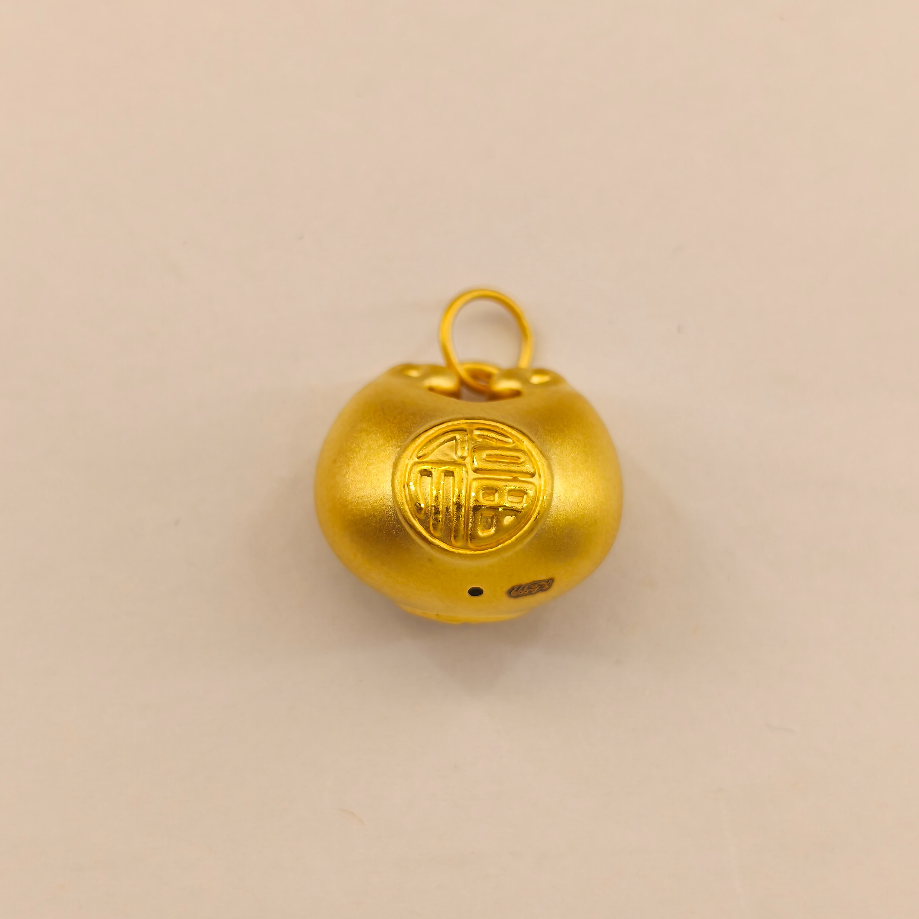  足金999带环扣胖福吊坠送好友礼物硬金（实际克重多退少补）