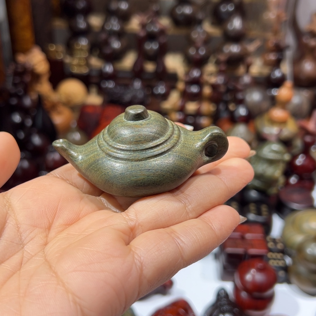 香榧木绿檀绿檀把把壶