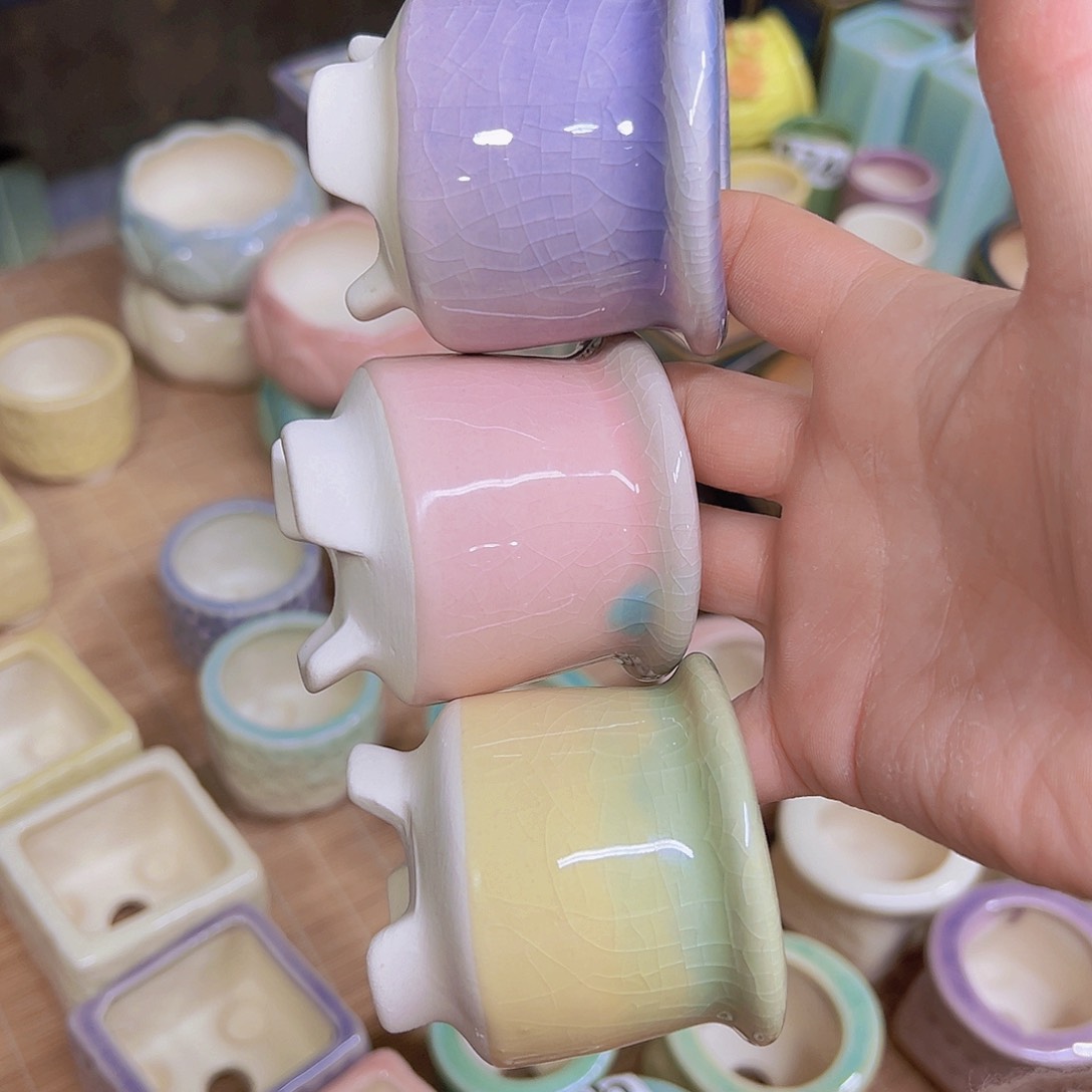 红陶陶瓷花盆当场满12包邮