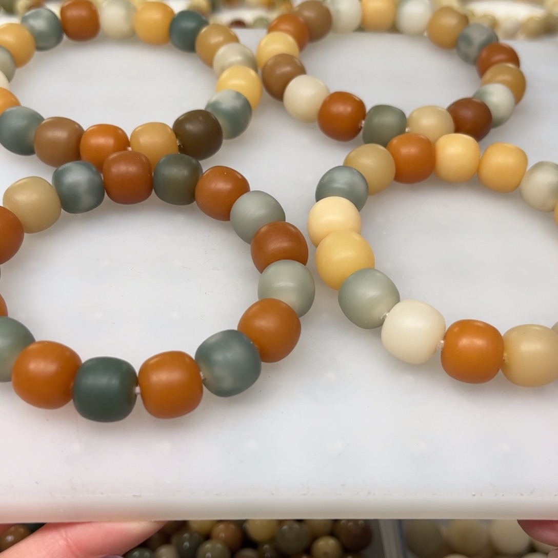 白玉菩提手串糖果多宝干磨手串