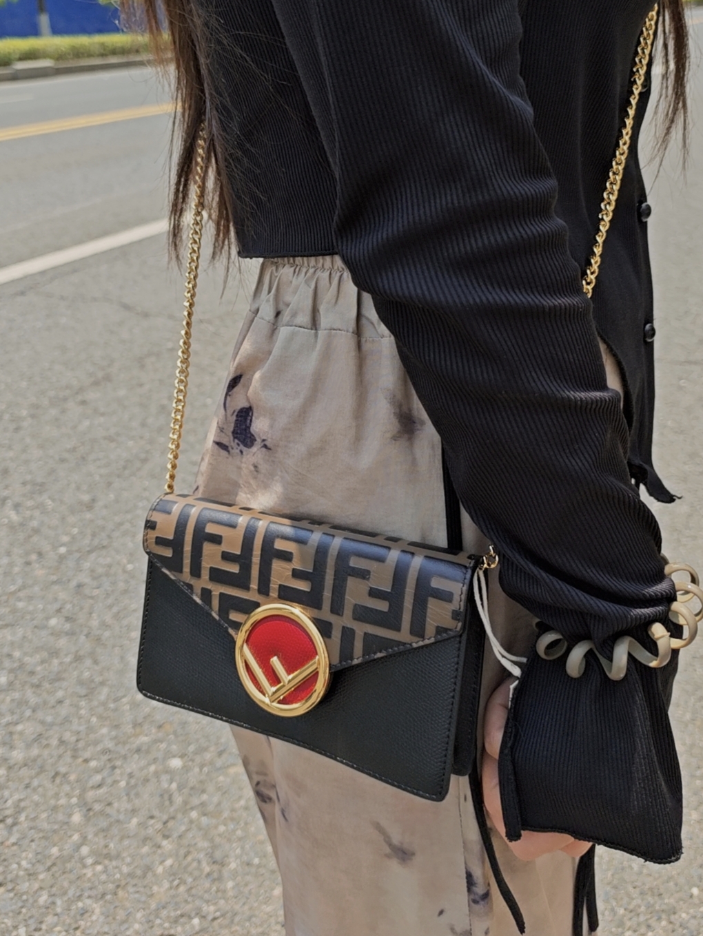 95新 FENDI/芬迪 芬迪链条单肩包