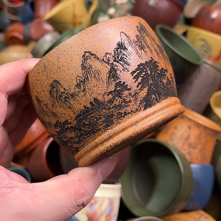 紫砂茶杯全手工紫砂主人杯