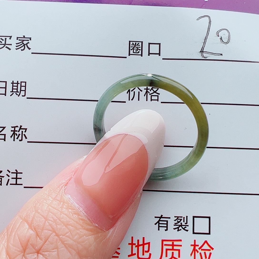未镶嵌戒指翡翠@*生戒指