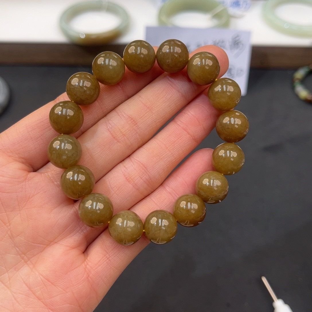 和田玉未镶嵌手镯卡12且末全糖