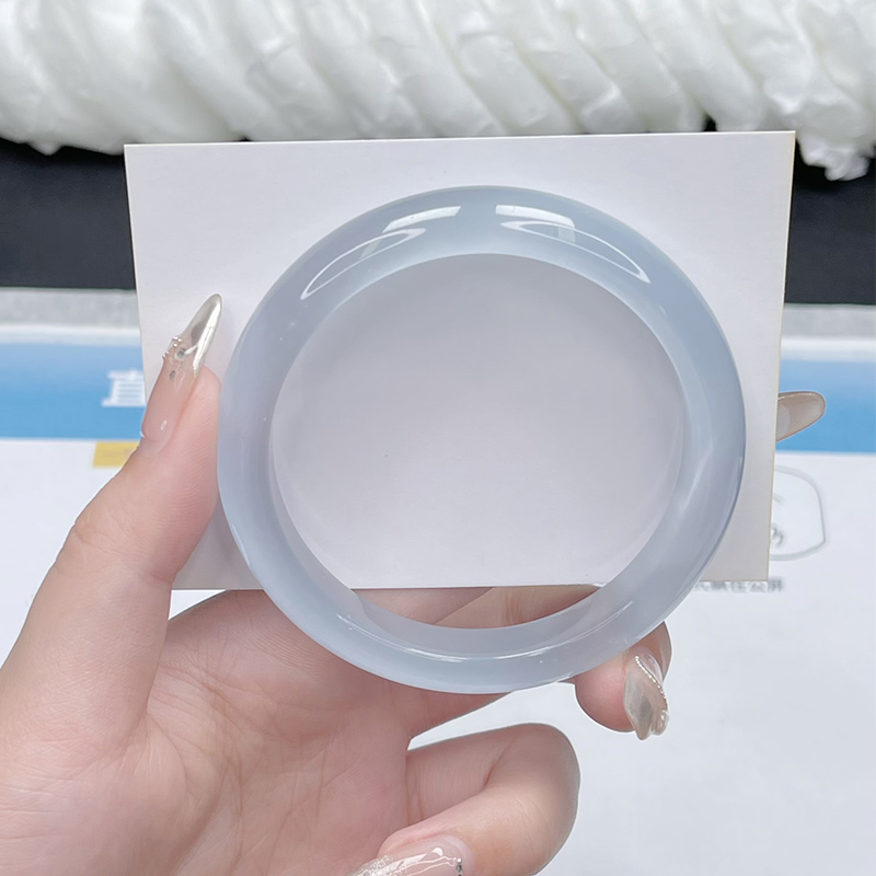 手镯 冰冰蓝手镯气质经典显白宽条 59圈口