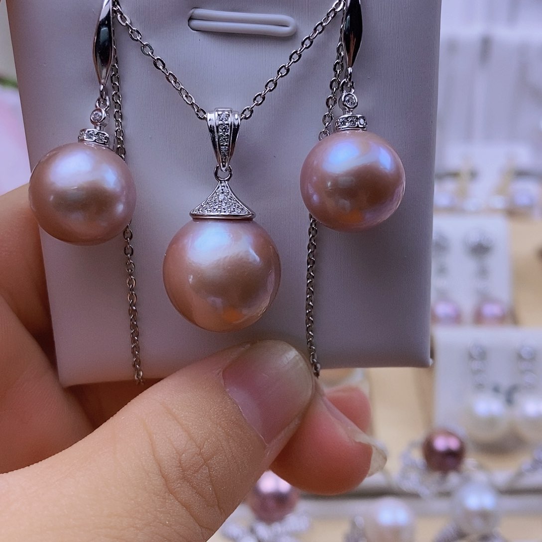 淡水珍珠银S925镶嵌吊坠(赠链)用****2