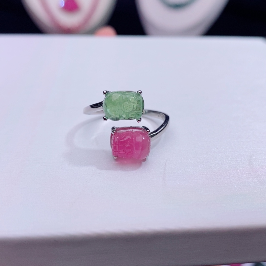 未镶嵌戒指碧玺貔貅戒指yy