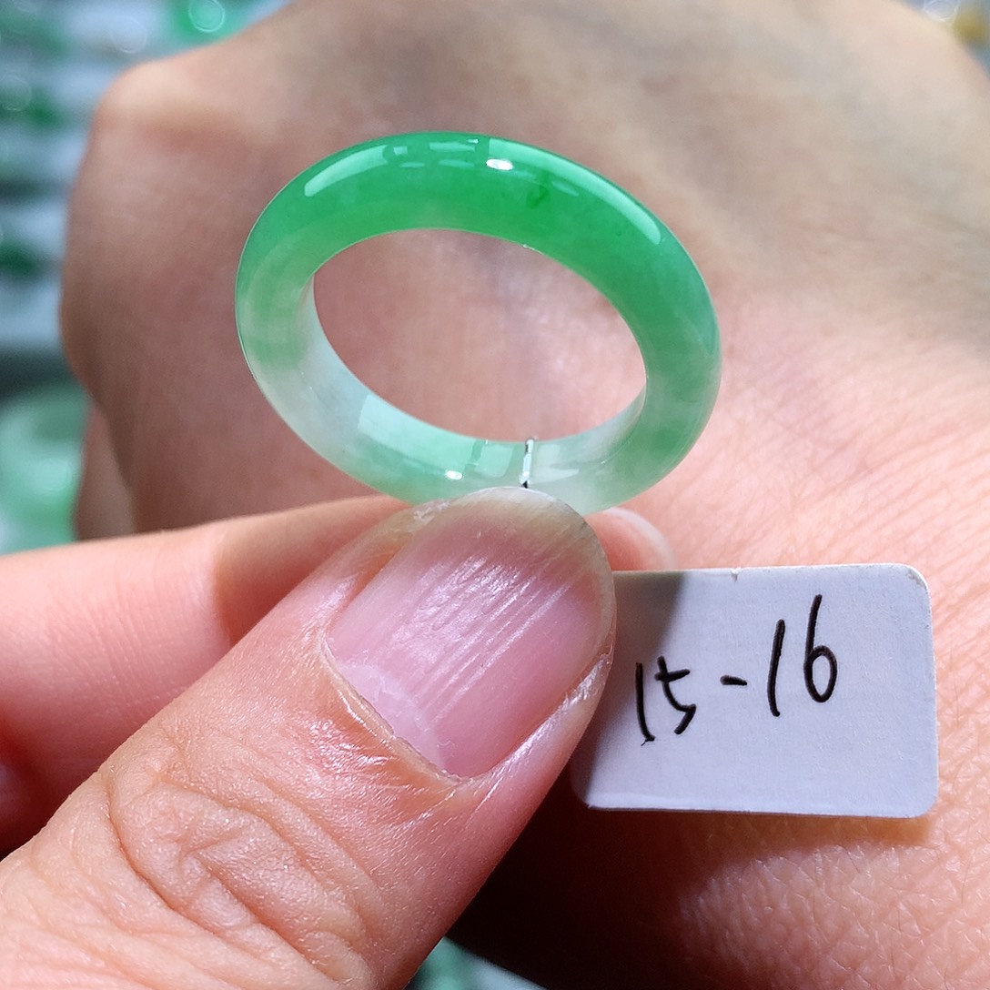 翡翠戒指未镶嵌摩*15-16号