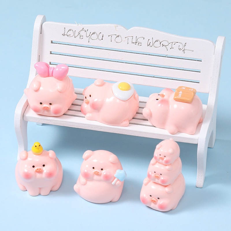 【许愿加对碰玩法】中号2cm卡通小粉猪 DIY