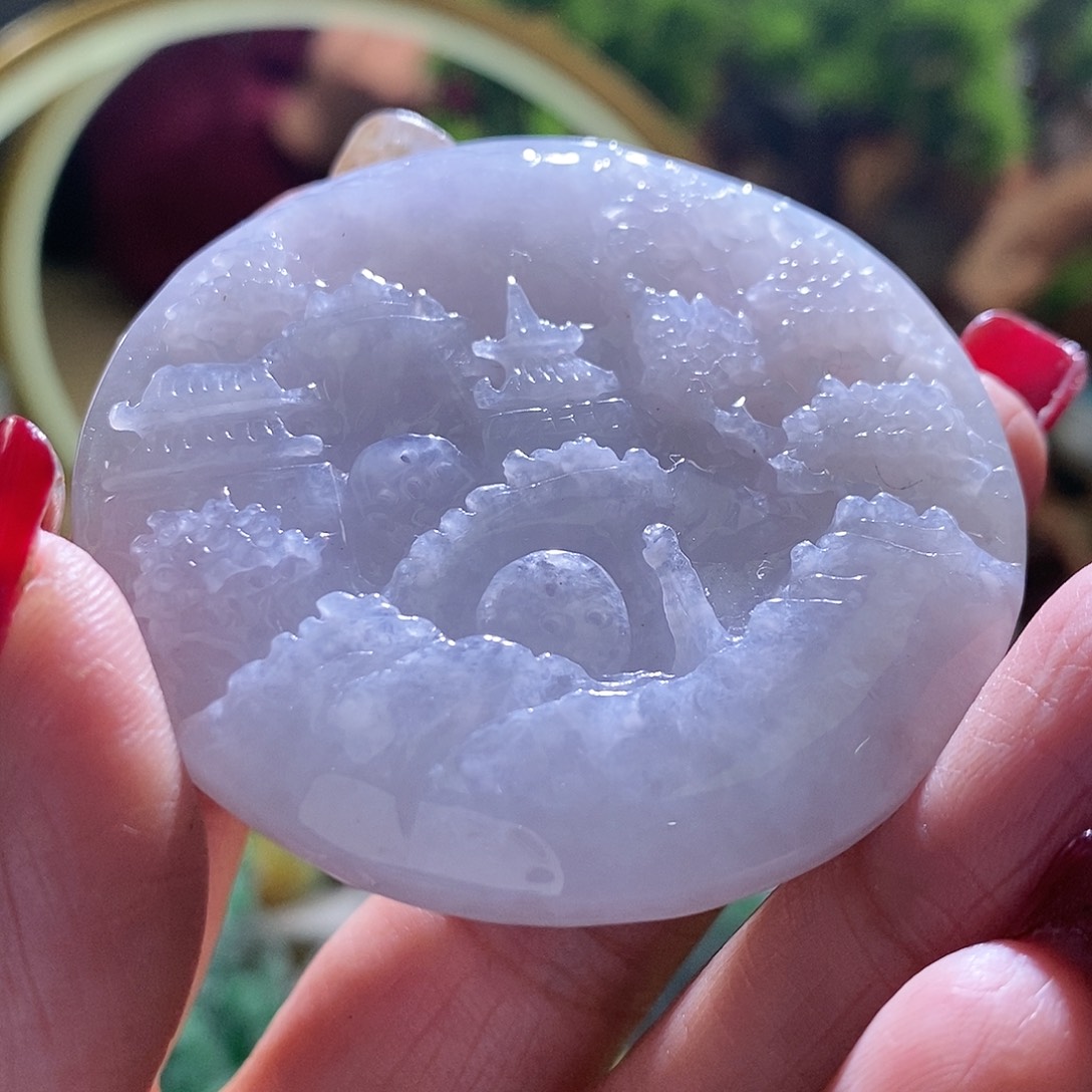 【闪购商品】翡翠颈饰未镶嵌山水