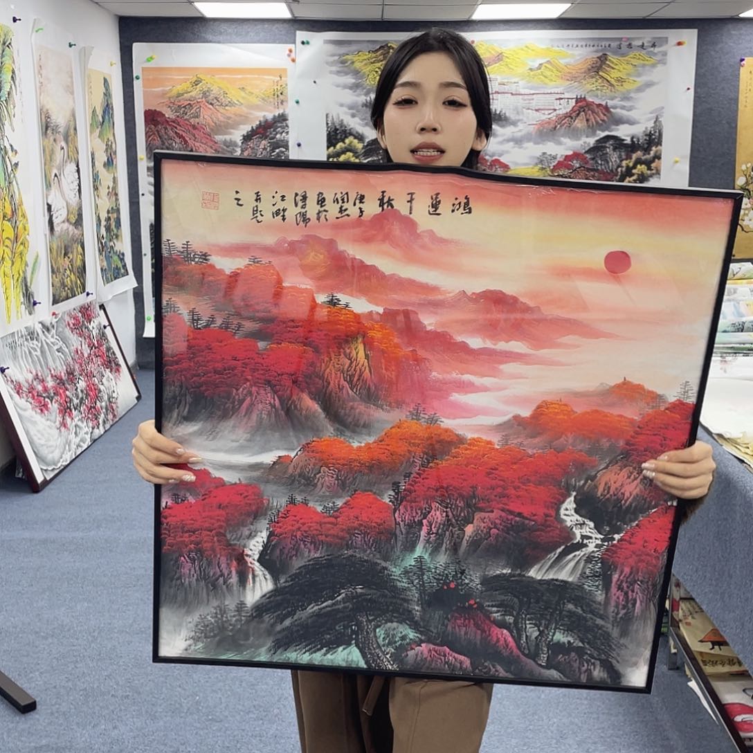 国画国画作品小姐姐放漏…