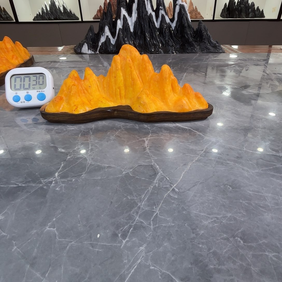 昆***人砖雕灵璧石雕刻山峰摆件