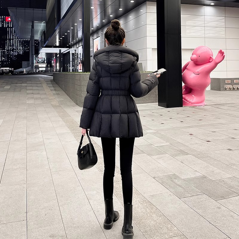 【带防风袖】2025新款棉服女中长款显瘦收腰加厚小个子冬季加厚外套