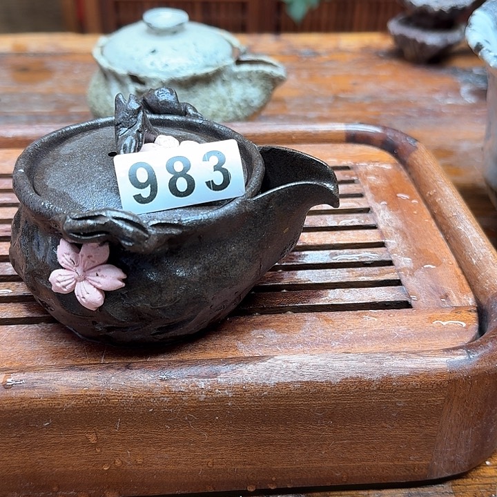 纯手工制作粗陶茶具