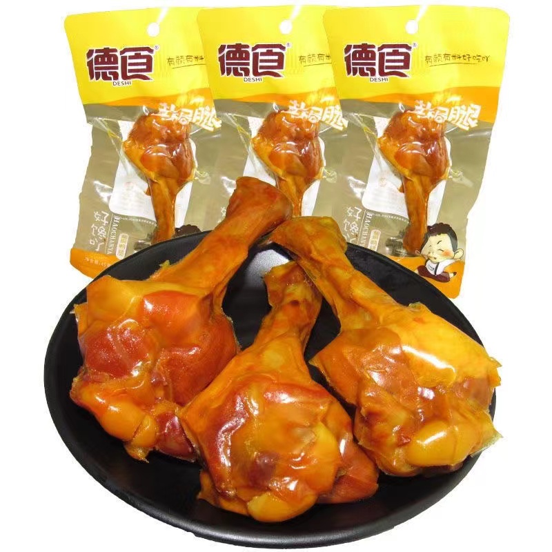 德食盐焗鸭翅根鸭腿一腿当鲜40g熟食卤味开袋即食独立小包装
