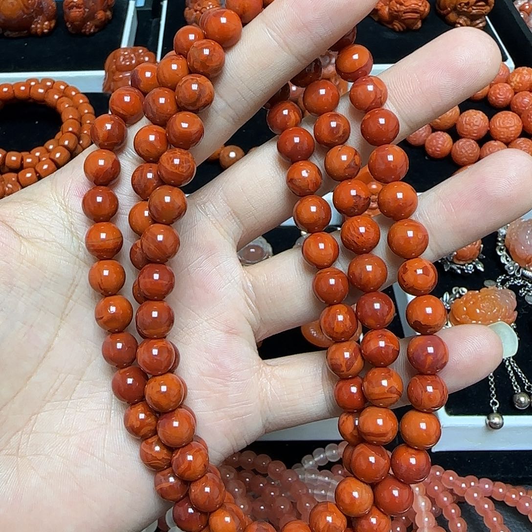 南红玛瑙未镶嵌手链