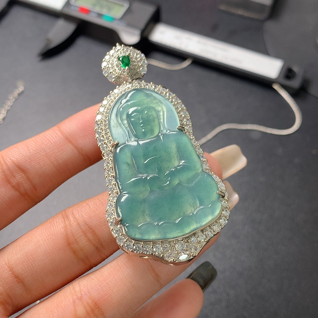 翡翠未镶嵌吊坠(不含链)