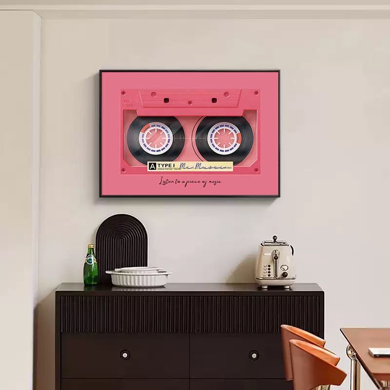 现代简约黑胶唱片电表箱装饰画2025新款遮挡配弱电闸箱挂画高级感