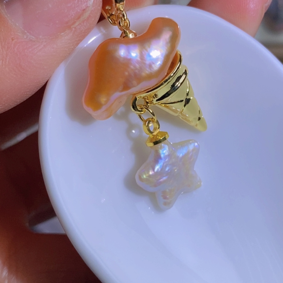 银S925镶嵌天然淡水珍珠淡水珍珠