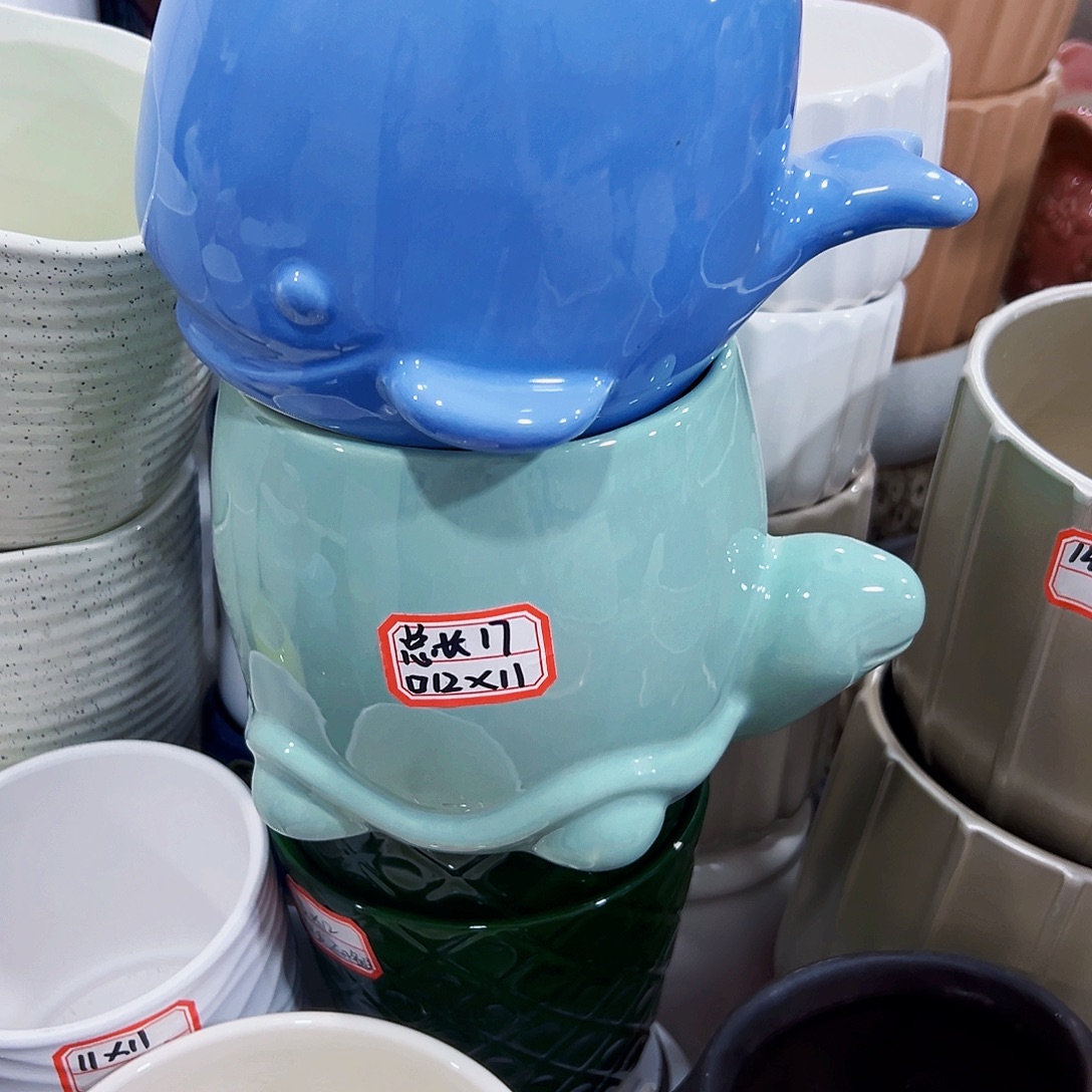 外贸尾单陶瓷花盆凑单10米包邮