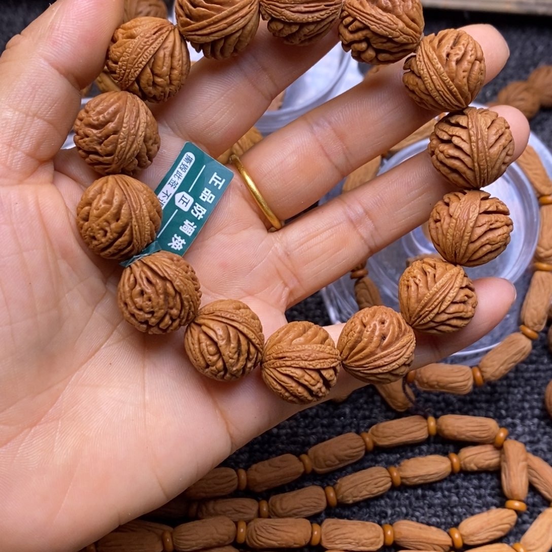 秦岭龙纹桃核单圈18