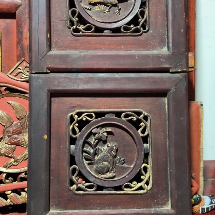 花***李木木雕工艺品摆件