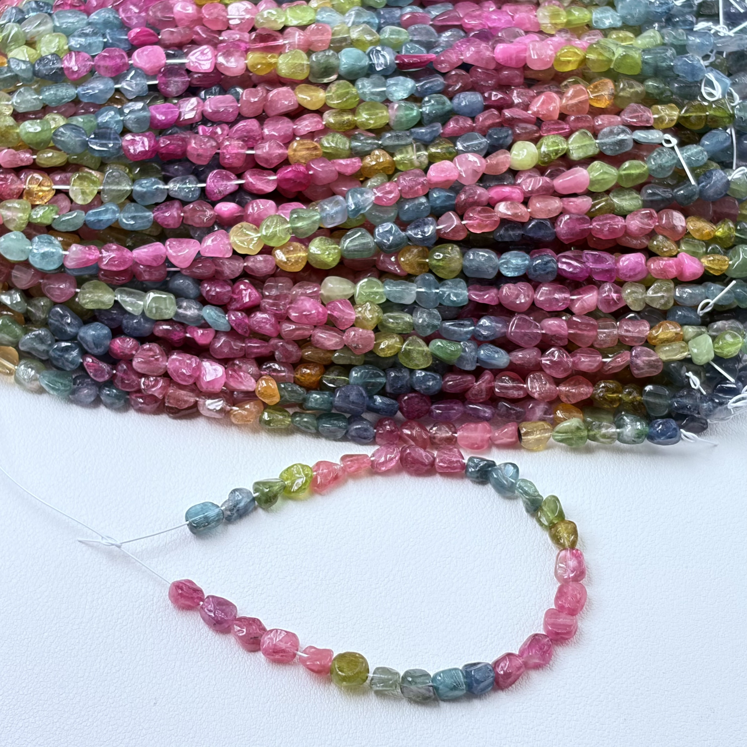 「戴琴珠宝」DQ5583-碧玺随型半成品链（多样性发其一）