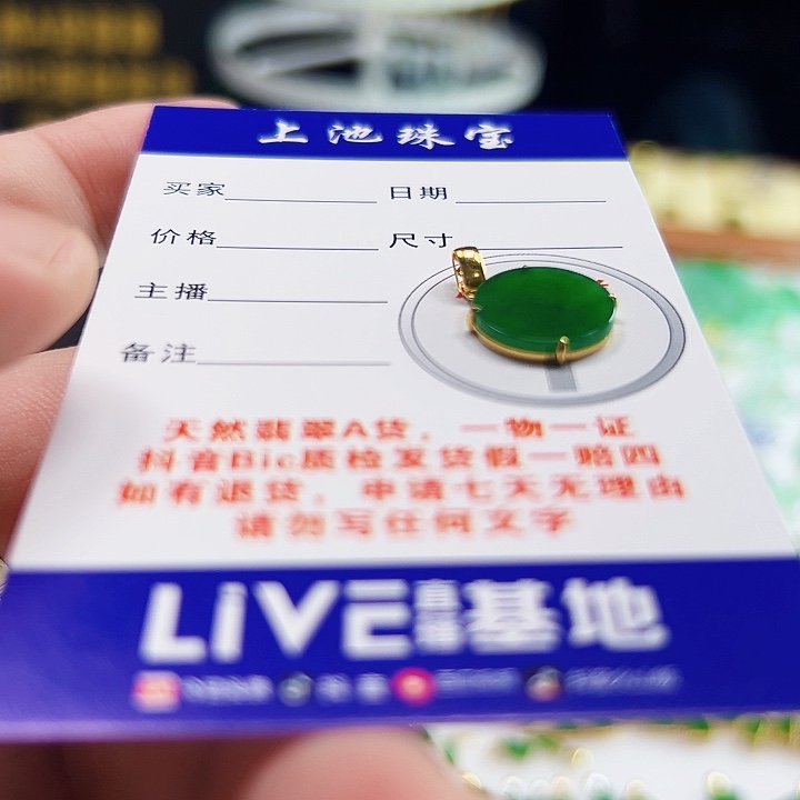 翡翠18K金镶嵌颈饰?*虹翡翠