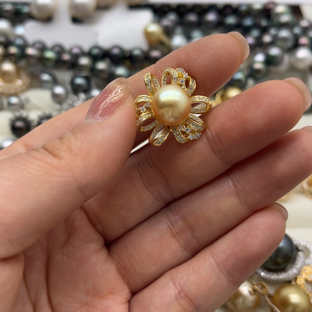 吊坠(不含链)银S925镶嵌海水珍珠