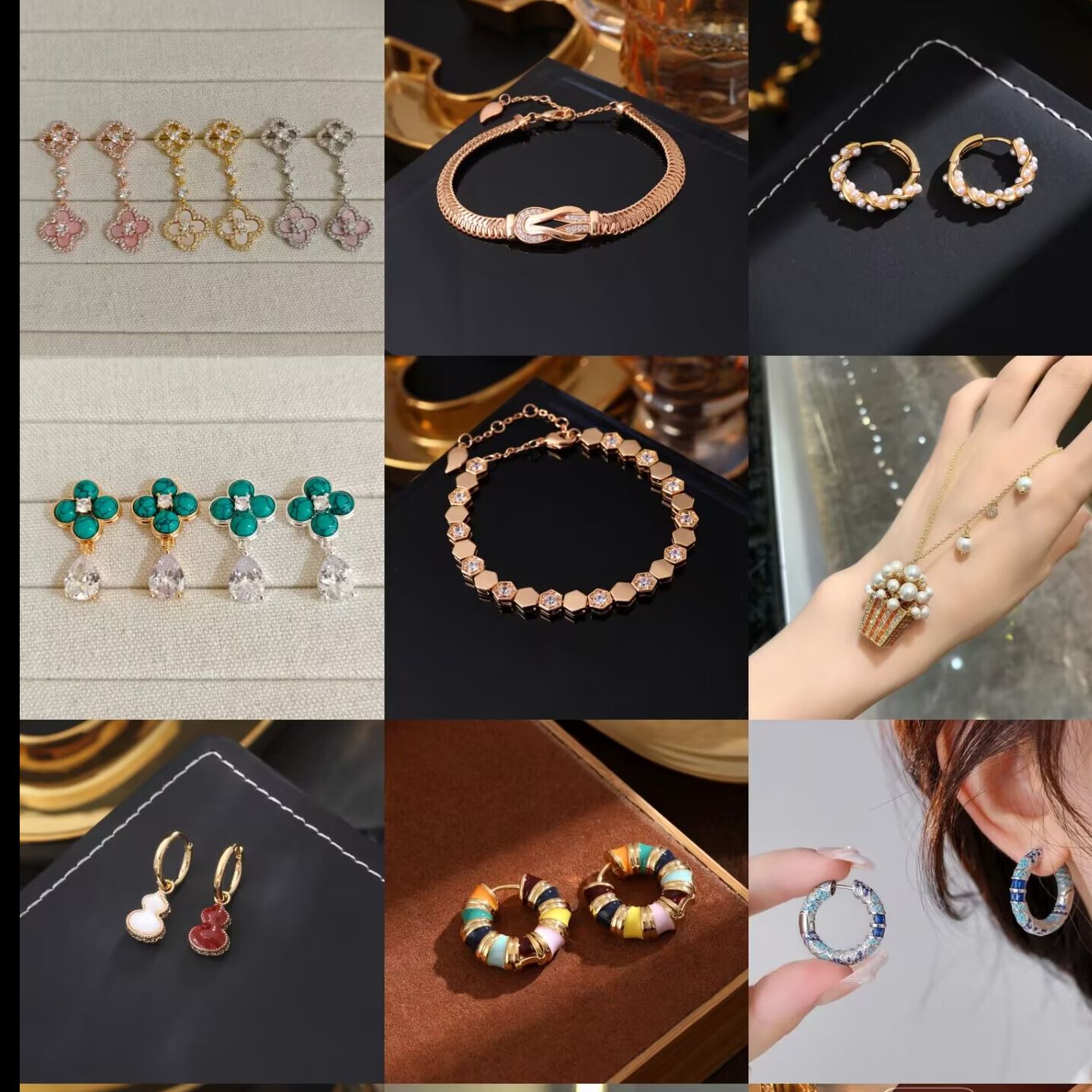 铜合金耳饰 高品质小众饰品合集1