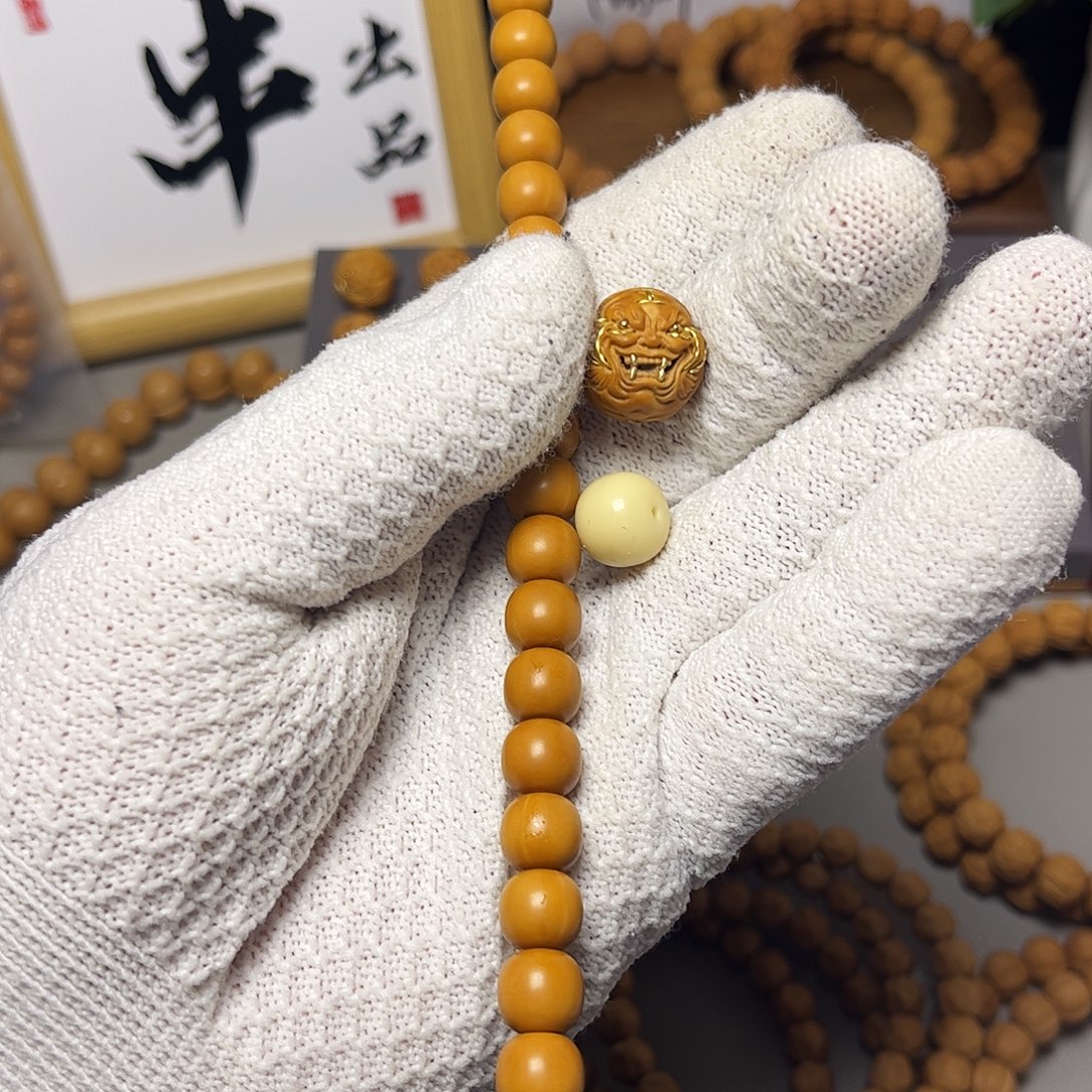 皖***猴头核桃吊坠老型➕虎僧➕白珠