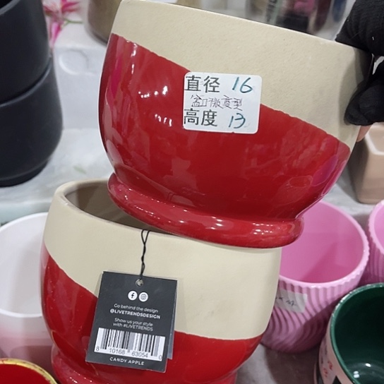 多肉绿植陶瓷花盆9.9包邮，有孔