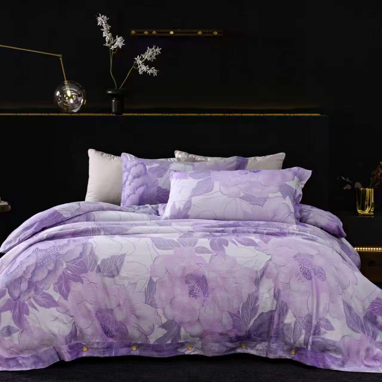 被套【奢香夫人 紫色】1.5x2米 A类 高端轻奢单人四季提花被罩被套