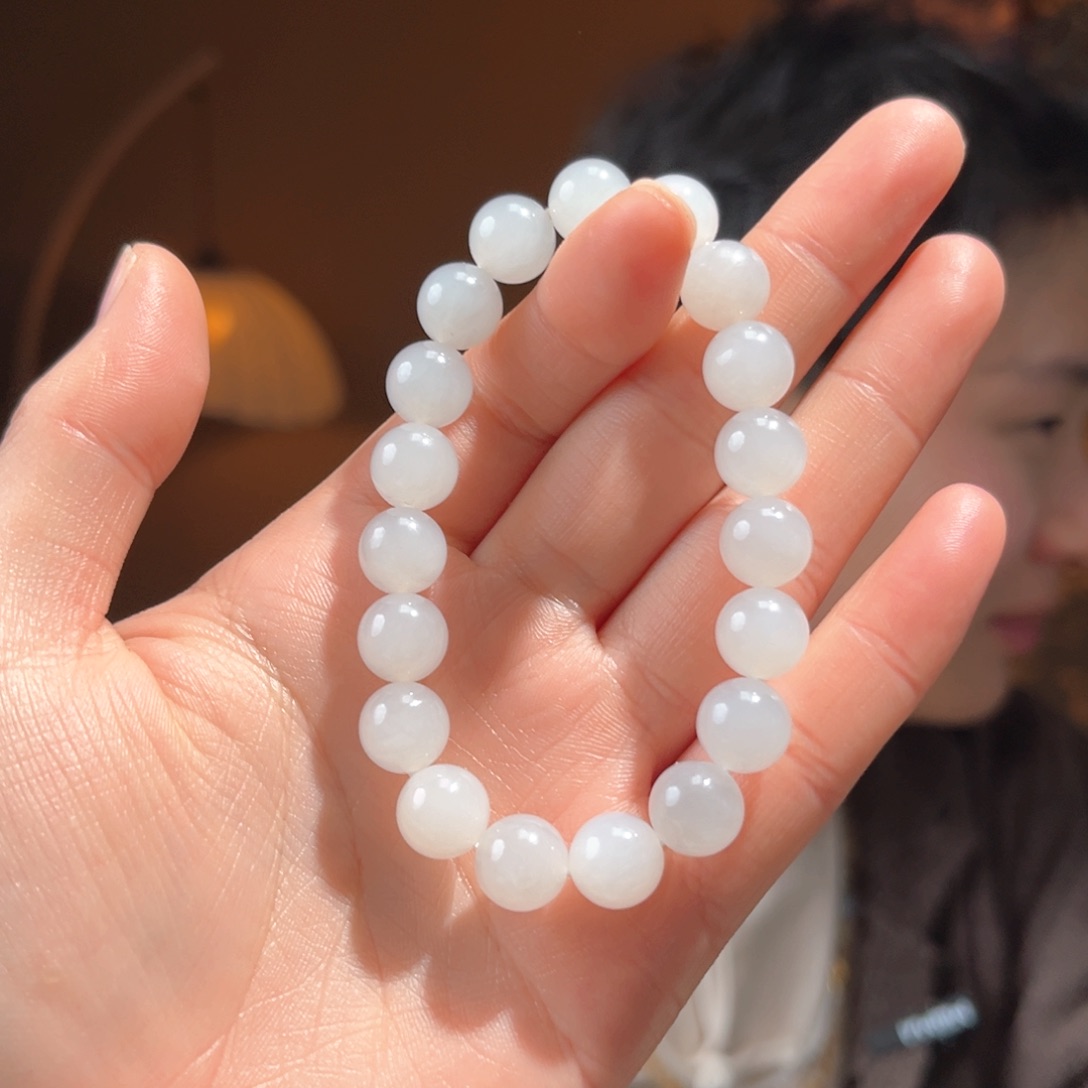 未镶嵌手串和田玉青海白玉10mm450
