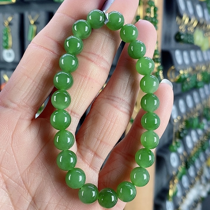 和田玉耳饰18K金镶嵌