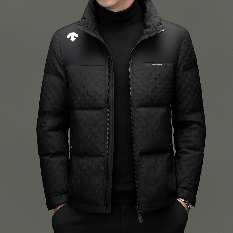 奥莱撤柜 迪桑家2025冬季新款男士高端羽绒服时尚立领白鸭绒外套