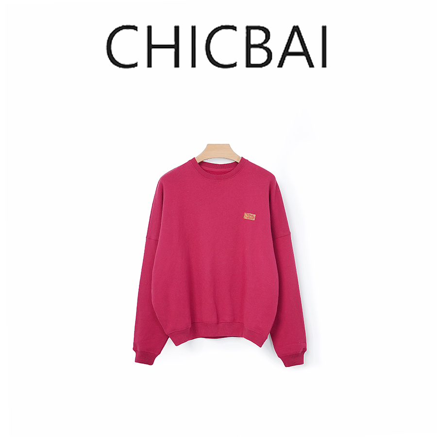 CHICBAI 夕阳晴重磅棉混纺抓绒卫衣 宽松廓形锁温透气