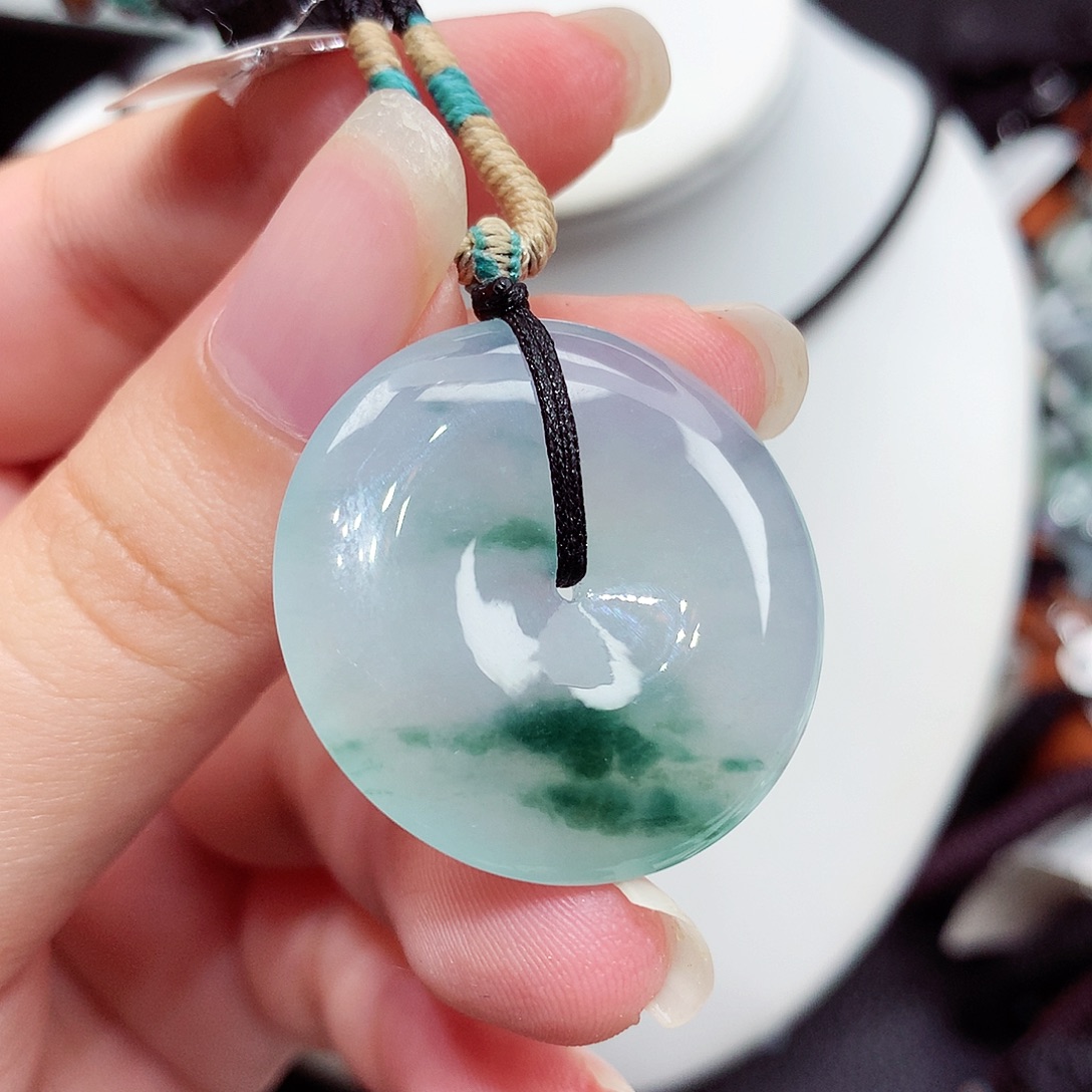 翡翠未镶嵌颈饰翡翠35，29.3/5.3