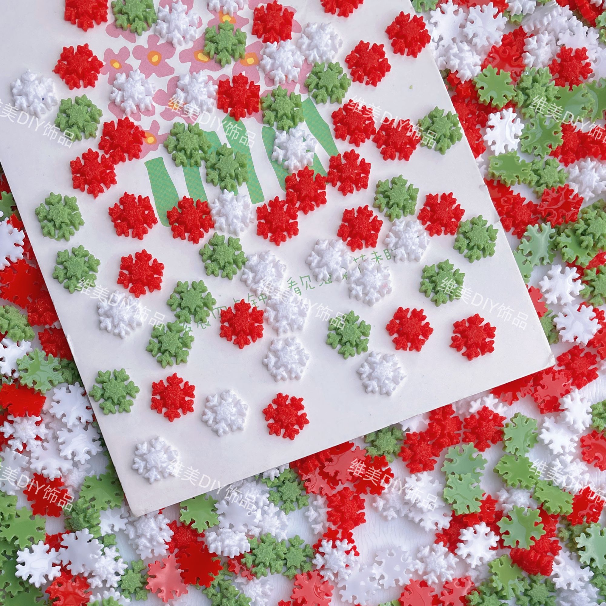 【维美定制-超迷你雪花】树脂diy配饰配件手工制作