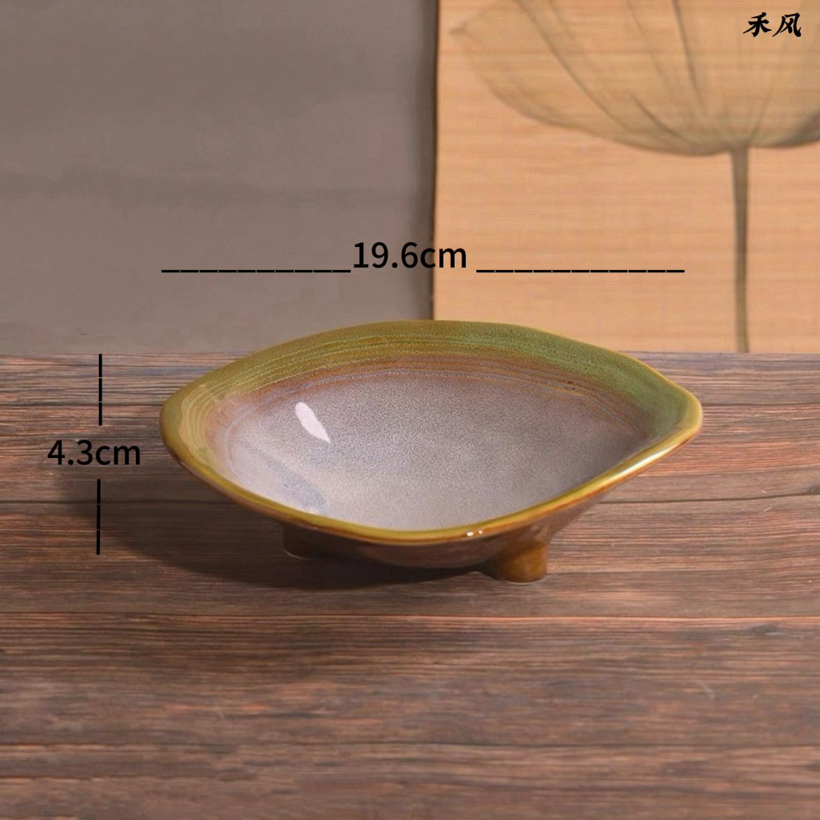 窑变绿 花盆陶瓷盆 苔藓球水培底座