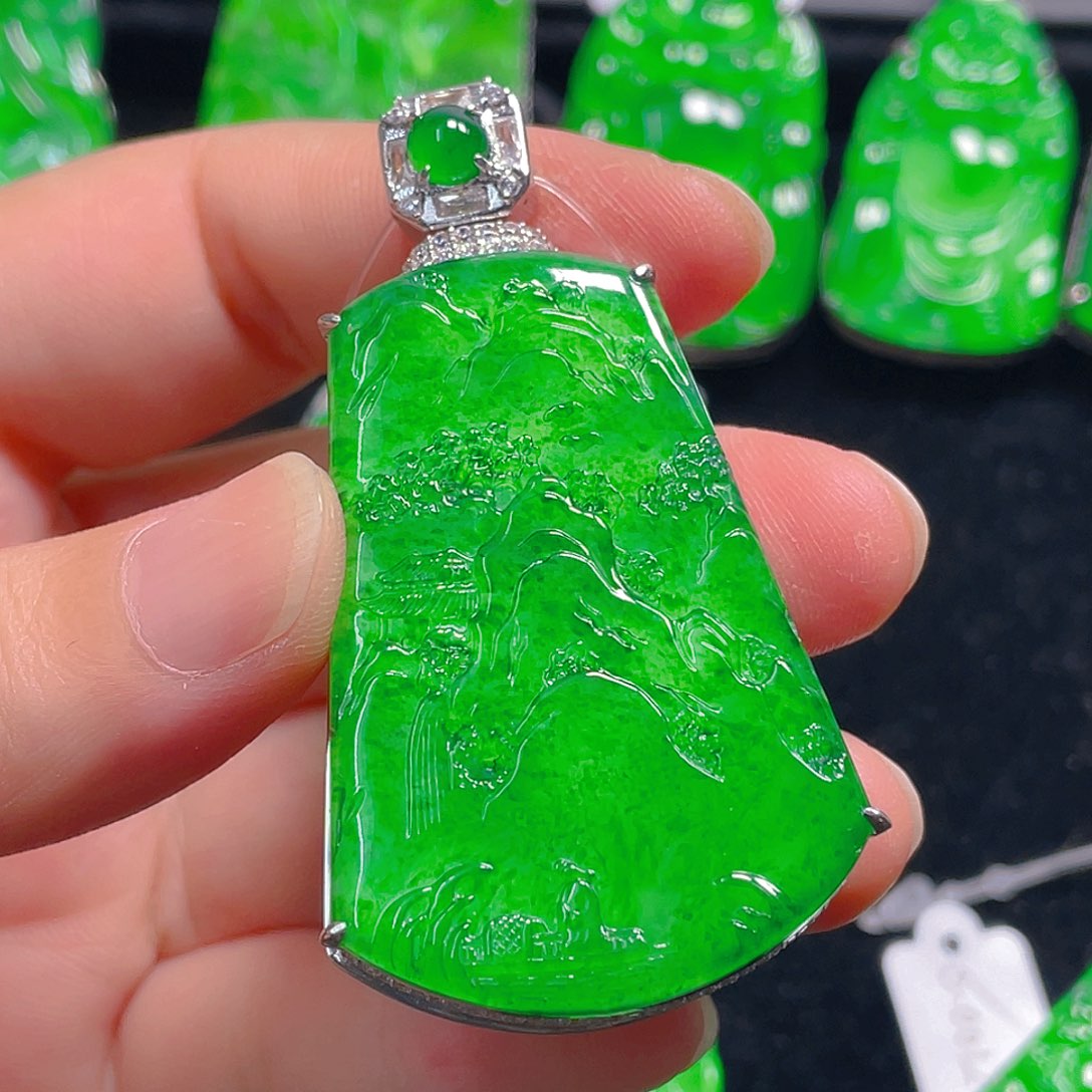 翡翠未镶嵌吊坠(不含链)