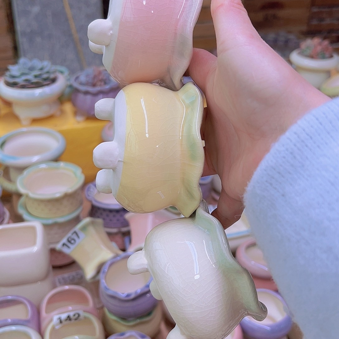 红陶陶瓷花盆当场满12包邮