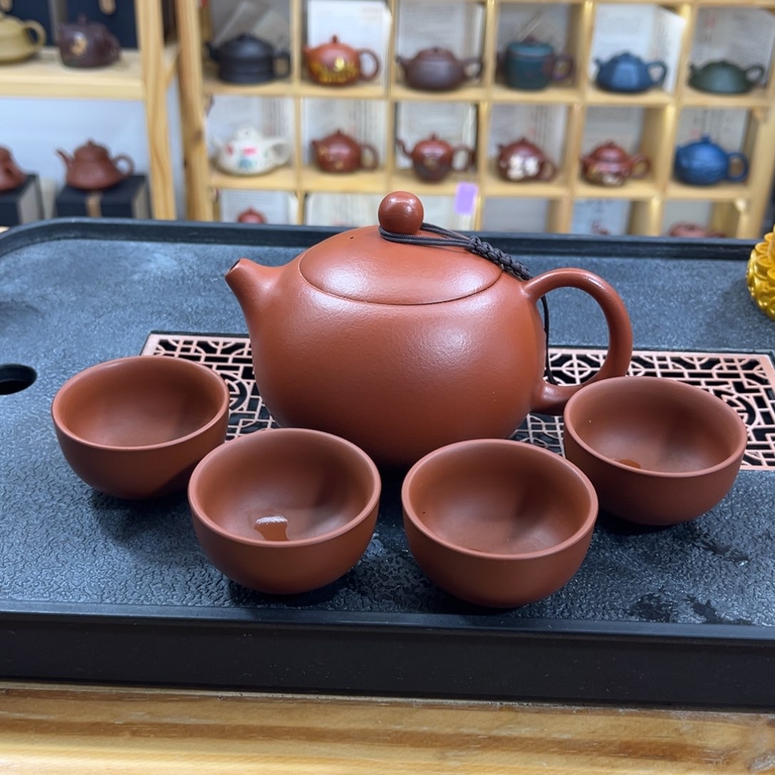 紫砂紫砂胖西施（一壶四杯）