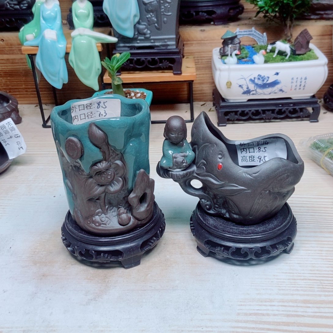 瓷片陶瓷花盆陶瓷艺术