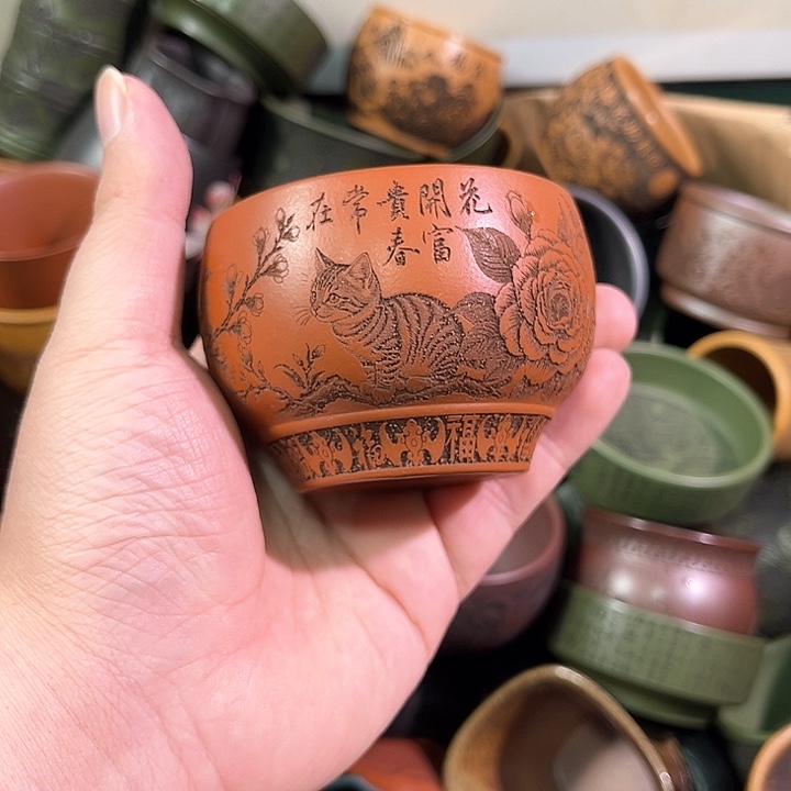 茶杯紫砂全手工紫砂主人杯