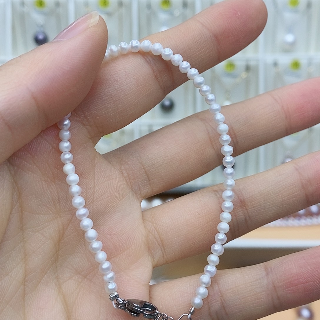 颈饰合金淡水珍珠