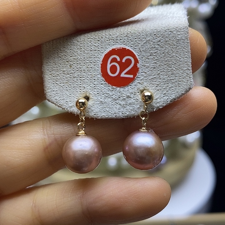 淡水珍珠耳饰银S925镶嵌