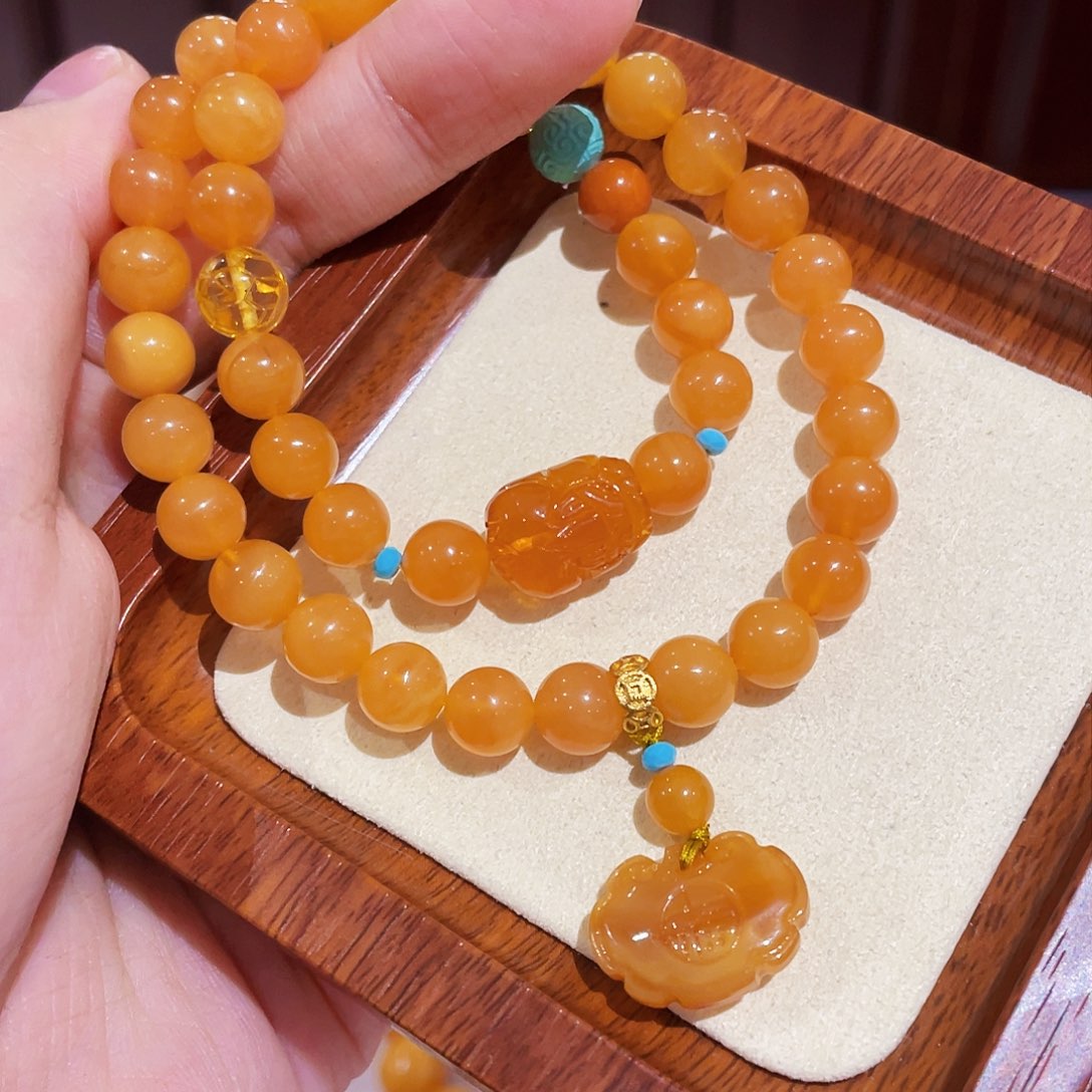 蜜蜡手链未镶嵌手串